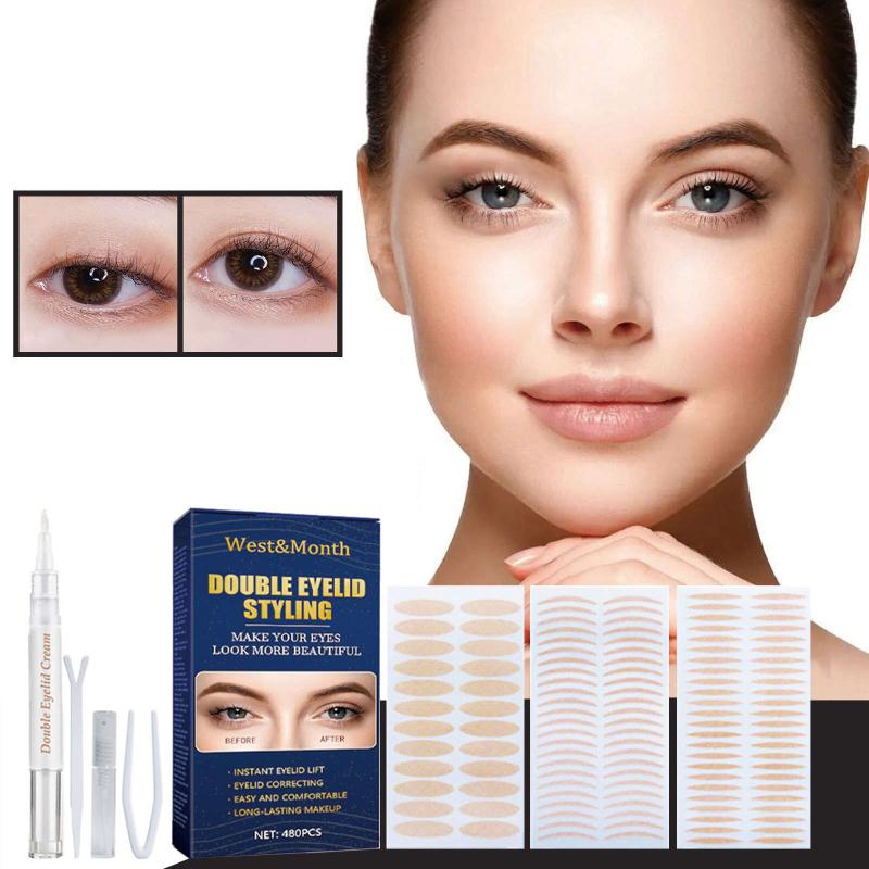 Natural Invisible Eyelid Stickers Water Activated Glue Adhesive