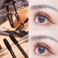 Volumizing Mascara 4D Silicone Brush Head Waterproof Curling Holding Eyelashes
