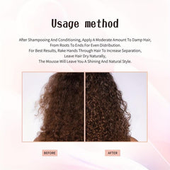 150ml Hair Mousse for All Curl Types Lightweight Refreshing Non Sticky