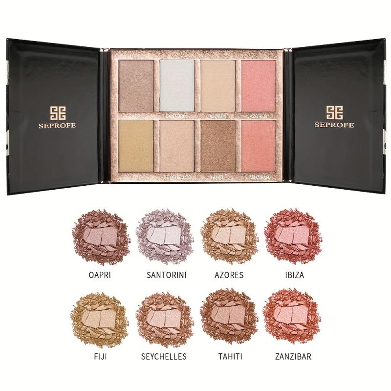 8 Colors Makeup Palette Contouring Facial Highlighter Foundation Blush Palette