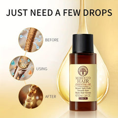 Morocco Argan Hair Essential Repair Split Ends Smooth Hair Make Hair Glossy