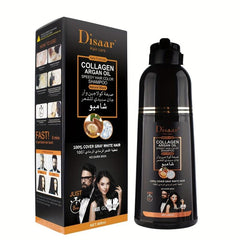 400ml Collagen Argan Hair Shampoo - Botanical Hair Dye Shampoo
