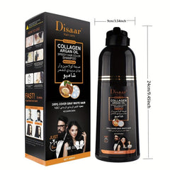 400ml Collagen Argan Hair Shampoo - Botanical Hair Dye Shampoo