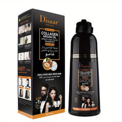 400ml Collagen Argan Hair Shampoo - Botanical Hair Dye Shampoo