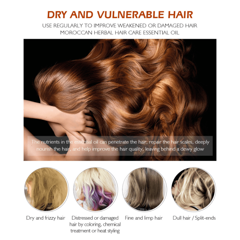 Moroccan Herbal Hair Care Repairing Dry Damaged Hair