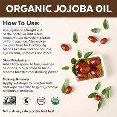 60ml Organic Jojoba Hair Essential Oil 100% Pure Jojoba For Hair & Skin Care