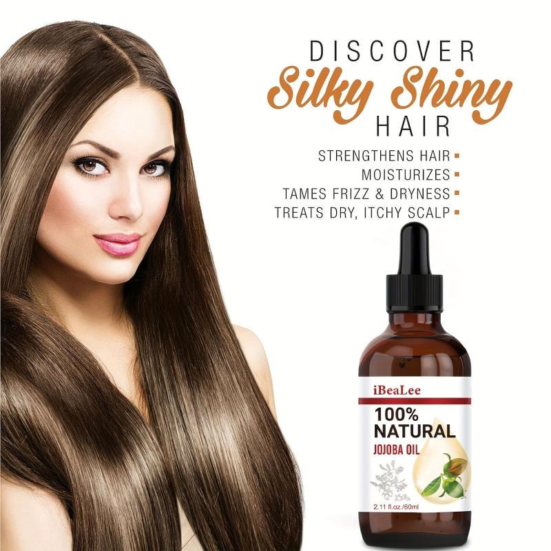 60ml Organic Jojoba Hair Essential Oil 100% Pure Jojoba For Hair & Skin Care