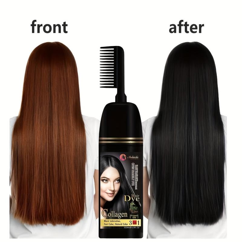 Professional Argan Hair Dye Shampoo for Non-irritating Bubble Dyeing