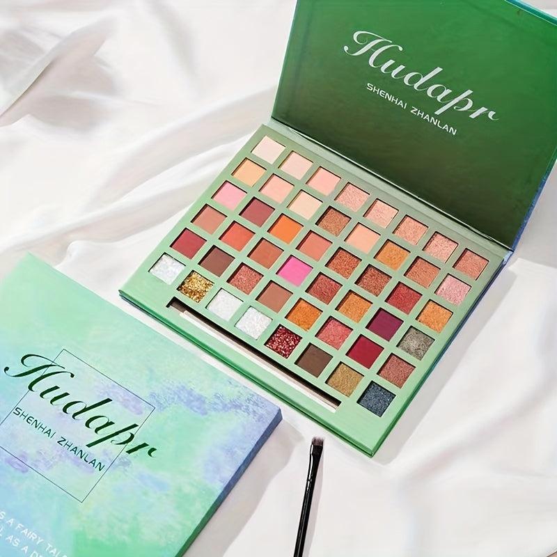 48-Color Eyeshadow Palette Multicolor Brown Orange Sequin Matte Shimmer Finish