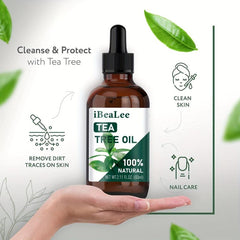 Tea Tree Hair Essential Oil with Glass Dropper for Hair & Scalp Care