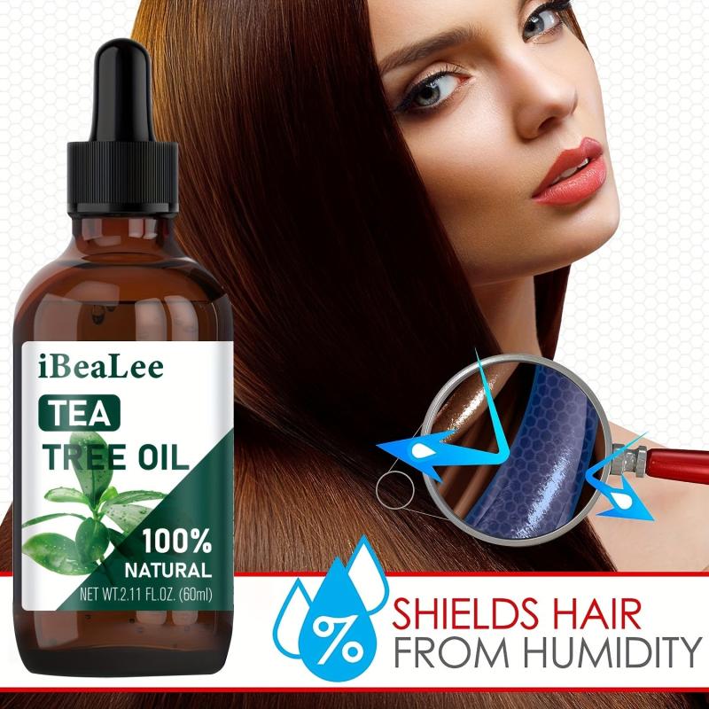 Tea Tree Hair Essential Oil with Glass Dropper for Hair & Scalp Care
