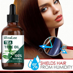 Tea Tree Hair Essential Oil with Glass Dropper for Hair & Scalp Care