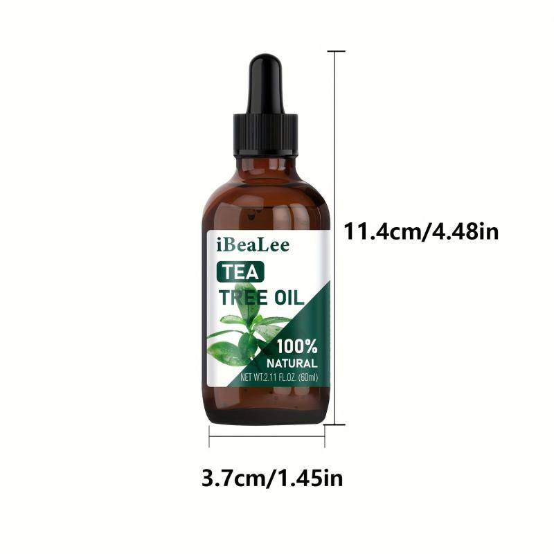 Tea Tree Hair Essential Oil with Glass Dropper for Hair & Scalp Care
