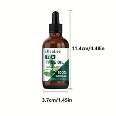 Tea Tree Hair Essential Oil with Glass Dropper for Hair & Scalp Care