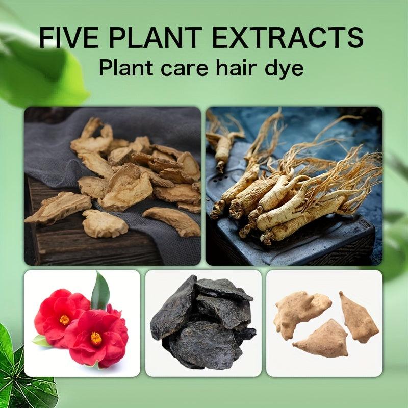 Plant Bubble Hair Dye Cream Easy Wash Natural Hair Dye Shampoo