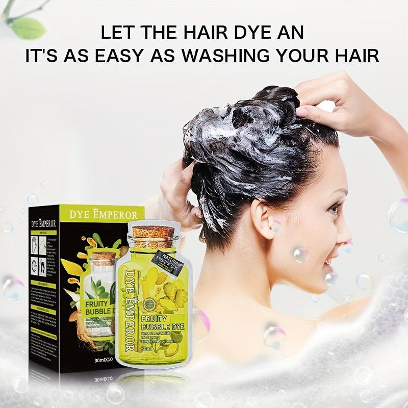 Plant Bubble Hair Dye Cream Easy Wash Natural Hair Dye Shampoo