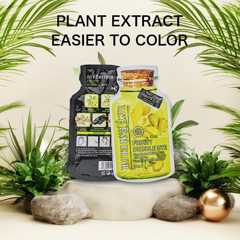 Plant Bubble Hair Dye Cream Easy Wash Natural Hair Dye Shampoo