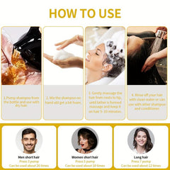 Plant Hair Dye Shampoo for Gray Hair Coverage