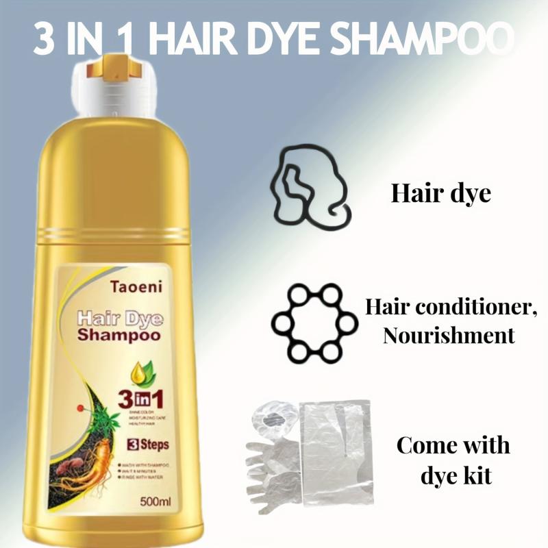 Plant Hair Dye Shampoo for Gray Hair Coverage