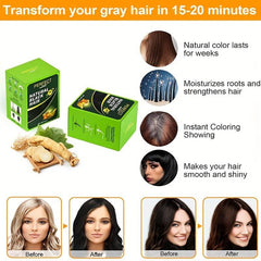 Instant Hair Dye Cream for Men Women Easy to Use Hair Coverage Shampoo