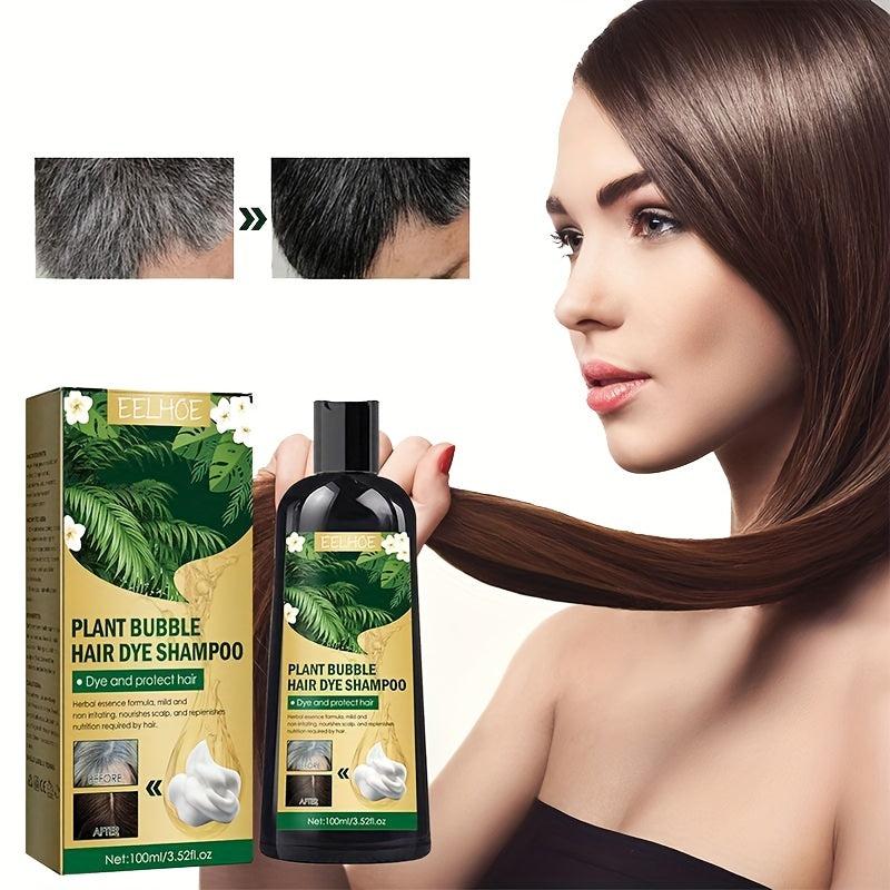 Plant Bubble Hair Dye Shampoo - Gentle Hair Coloring Shampoo