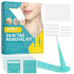Skin Tag Cleanser Removal Tool with 48 Micro & Regular Safe Natural Skin Care