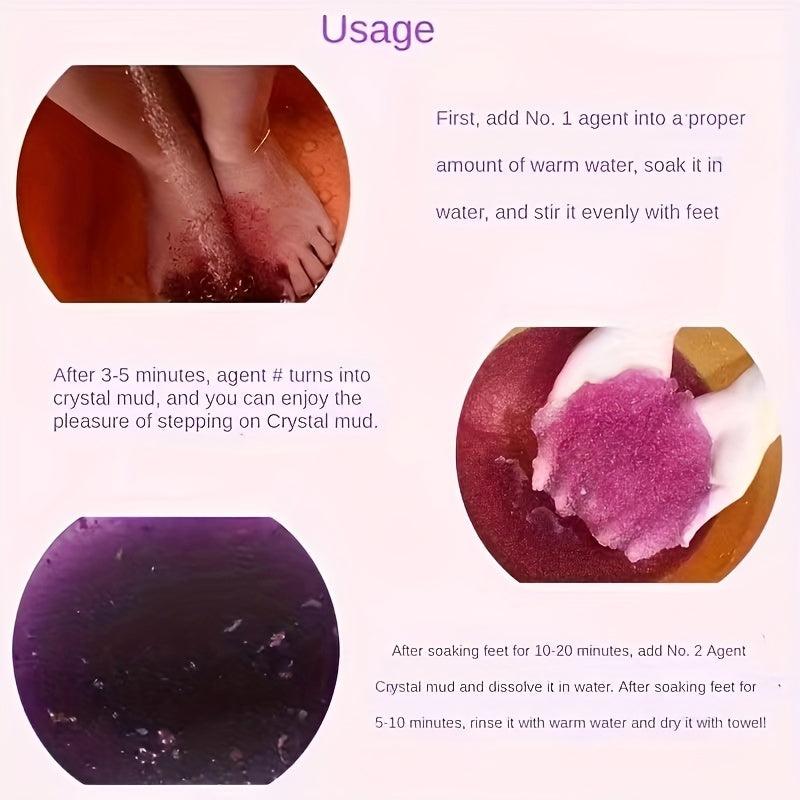 Foot Soak Crystal Salt Rose Ginger Lavender Milk Jelly Spa Exfoliating