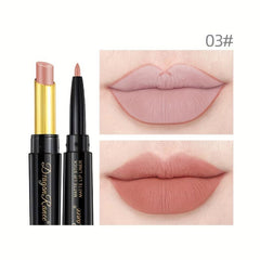 Double Headed Lip Pencil Lip Liner Non Stick Cup Long Lasting Wateproof