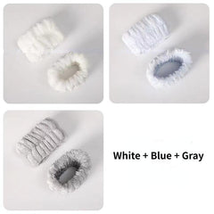 6Pcs Flannel Waterproof Face Wash Wrist Strap Wrist Wraps Gym Sports Wristband