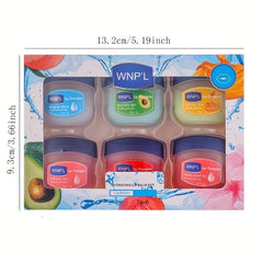 6-Pack Moisturizing Lip Balm for Men and Women - Peach, Honey, Chamomile Flavors