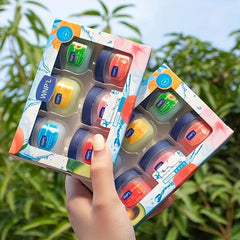 6-Pack Moisturizing Lip Balm for Men and Women - Peach, Honey, Chamomile Flavors