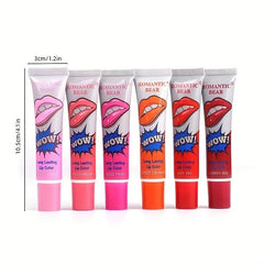 2PCS Peel Off Liquid Lipstick Set Waterproof Long Lasting Lip Gloss Tint