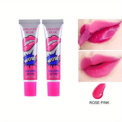 2PCS Peel Off Liquid Lipstick Set Waterproof Long Lasting Lip Gloss Tint