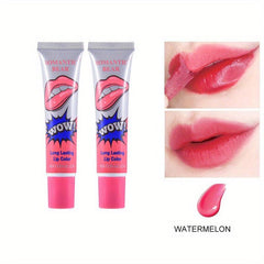 2PCS Peel Off Liquid Lipstick Set Waterproof Long Lasting Lip Gloss Tint