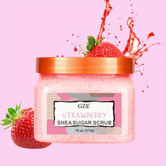 Organic Vegan Mango Body Scrub Exfoliating Shea Sugar with Lemon Blueberry