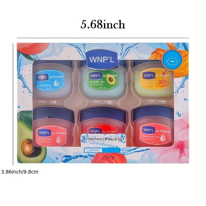 6 in 1 Crystal Lip Balm Set for Deep Moisturizing and Soothing Lips