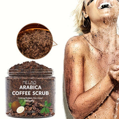 Organic Arabica Coffee Body Scrub Exfoliator Dead Sea Salt