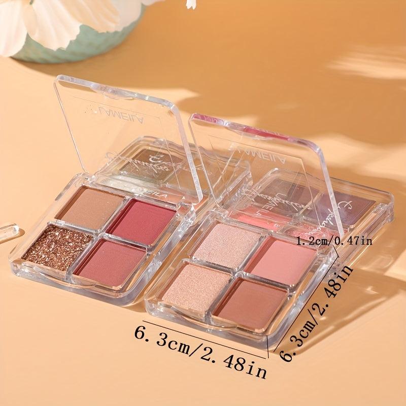 Matte Glitter Eyeshadow Palette Mini Portable Makeup