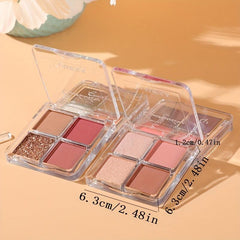 Matte Glitter Eyeshadow Palette Mini Portable Makeup