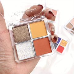 Matte Glitter Eyeshadow Palette Mini Portable Makeup