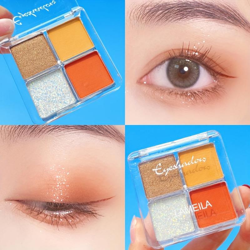 Matte Glitter Eyeshadow Palette Mini Portable Makeup