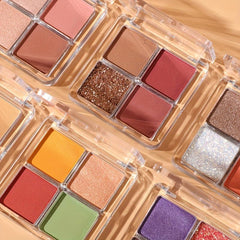 Matte Glitter Eyeshadow Palette Mini Portable Makeup