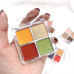 Matte Glitter Eyeshadow Palette Mini Portable Makeup