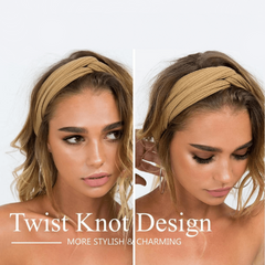 Fashionable Wide Turban Twist Hairband for Women - Comfortable and Stylish