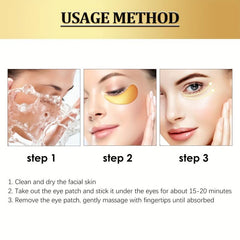 Golden Snail Collagen Eye Mask 60-Pack Hyaluronic Acid Targets Dark Circles