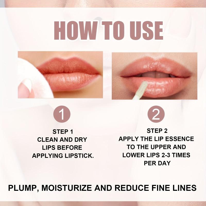 2PCS Natural Lip Plumper Gloss Set Lip Care Gift For Women Girls
