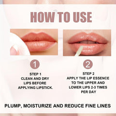 2PCS Natural Lip Plumper Gloss Set Lip Care Gift For Women Girls