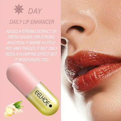 2PCS Natural Lip Plumper Gloss Set Lip Care Gift For Women Girls