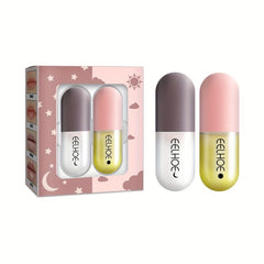 2PCS Natural Lip Plumper Gloss Set Lip Care Gift For Women Girls
