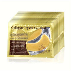 10pcs Hydrating Crystal Golden Eye Mask Reduce Dark Circles and Wrinkles